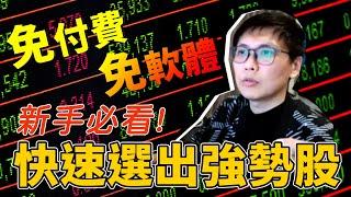 如何快速抓到一堆兩週10%~20%的股票?免付費、免軟體、新手看了也能清楚理解的選股方式，連原理都完全告訴你!學起來你就能海放一堆投顧老師![麻紗宅在家直播精華]