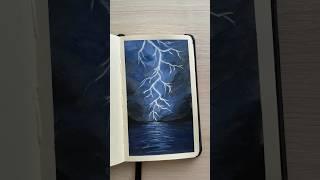 an easy painting idea️just paint the lighting #art #gouache #painting
