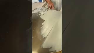 Applying gray putty on door nicely #art #artist #automobile  #ararautozoneas