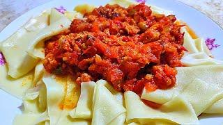 Quick DINNER! Pasta with Minced Meat and VegetablesOlga's Recipes.