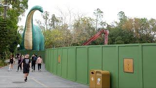 Disney's Animal Kingdom Dinoland USA March 2025 Construction Update in 4K | Walt Disney World