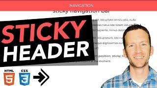 Animated Sticky Header | Sticky Navbar on Scroll - CSS