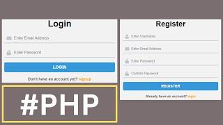 PHP Project Tutorial - Make Login and Register Form Step by Step Using PHP And MySQL Database