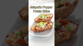 JALAPENO POPPER POTATO SKINS #recipe #food #easyrecipe #cooking