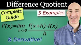 Difference Quotient and the Derivative (Complete Guide)