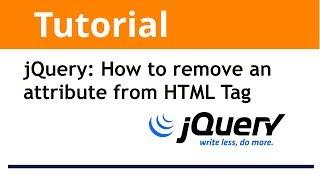 jQuery: How to remove an attribute from HTML Tag