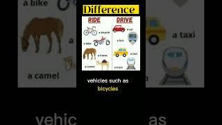 Difference between Drive and Ride | modern english vocabulary