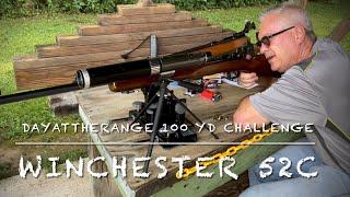 @Dayattherange 100 yard open sight challenge with my Winchester 52c and Geco match ammo