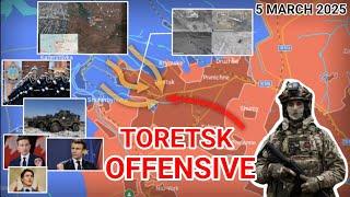 Ukrainian offensive continues in Toretsk | US and Ukraine to sign minerals agreement [5 March 2025]