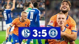 Schalke 04 gegen Darmstadt 3-5 & Alle Tore Highlights & Isac Lidberg Tore gegen Schalke