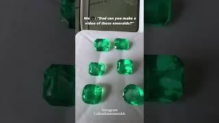 Big 9-14 carat loose large top quality AAA Muzo Colombian emerald parcels pear Asscher cushion cuts