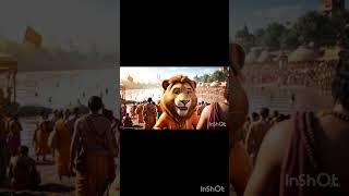Lion Mahakumbh vlog|Prayagraj vlog #animation #ai #lion