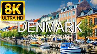 FLYING OVER DENMARK 8K UHD | relaxing music along with beautiful nature videos |8K VIDEO