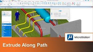 3D Piping using the Solid by Extrusion Along Path Tool