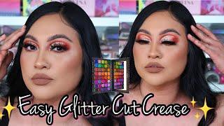 EASY GLITTER CUT CREASE | HOODED EYES | MAKEUP TUTORIAL | GLAM BY GIGI