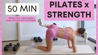 50 MIN PILATES & STRENGTH CLASS Full body burn! Dumbbells