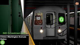 Crosstown Line: (G) Train Action @ Clinton - Washington Avenues [R46, R68/A, R160A-2/B]