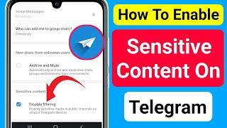 How To Enable Sensitive Content On Telegram in 2023 [Android & ios]