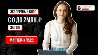 Мастер-класс "Экспертный блог с 0 до 2,5 млн. за год"