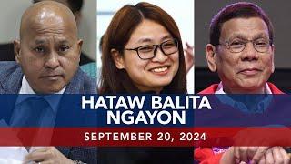 UNTV: Hataw Balita Ngayon | September 20, 2024