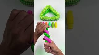 Creating ASMR Crunchy ALL POP TUBE #satisfyingvideos#relaxing #creative #oddasmr #diy #poptubesounds