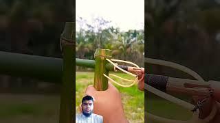 bamboo mini slingshot on coca-cola  |  Diy slingshot tools | #gan #bamboogun #shorts
