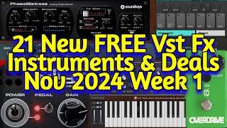 21 Best New FREE Effect Plugins, Instruments, Samples & Black Friday Deals - NOVEMBER 2024 Week 1