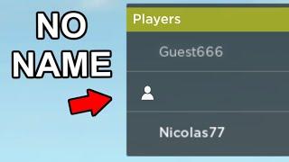 This Roblox Player Has NO NAME