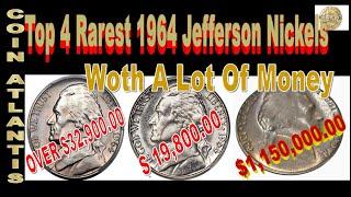 Top 4 Rarest 1964 Jefferson Nickels Worth A Lot Of Money