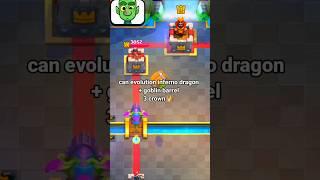 can evolution inferno dragon + goblin barrel 3 crown  #clashroyale