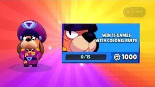 Completing my colonel ruff’s quest and getting 1000 tokens in brawl stars