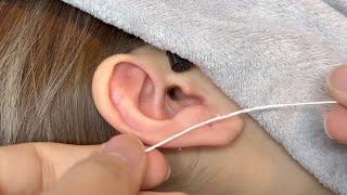 ASMR Ear Cleaning | Earrings Hole Compilation For Sleep | Part 1