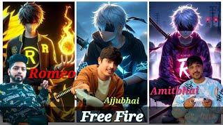 Free Fire Live Ajjubhai Amitbhai Romeo Gamer Top 3 Popular Gamer teamjokerff is live