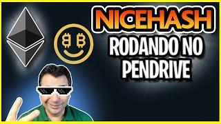  COMO MINERAR COM NICEHASH OS - Rodando no Pendrive Quartinho de mineração de criptomoedas - NHOS