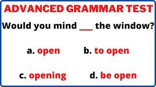 Difficult/Advanced English Grammar Quiz- 30 Question Level Test | English MasterClass #learnenglish