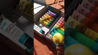 "Unboxing Mont Mart Acrylic Paint Set! #shorts#Acrylic paint unboxing#artandcraft #UnboxingVideo