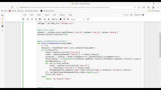 Food Recommendation System | DMW project | By Anushka Urunkar