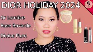 DIOR HOLIDAY 2024 | Forever Couture Luminizer, Rouge Dior - Rose Bavarde, Dior Addict - Divine Plum