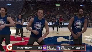 NBA 2K24 Gameplay: Los Angeles Lakers vs Philadelphia 76ers - (Xbox Series X) [4K60FPS]