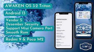 Review Update Custom ROM Awaken OS v3.2 Triton - Android 13 | Redmi 9 , Poco M2 , Redmi 9 Prime