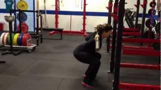 Patricia squats for the first time a week before her 62nd birthday at CCSC