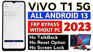 Vivo T1 5G  ANDROID 13 (V2147-V2157) Google account frp bypass (WITHOUT PC 2023).