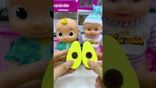 Miniature Boys Eating Avocado Kitchen Set Toys, Satisfying With Lily Toys Unboxing #asmr #satisfying