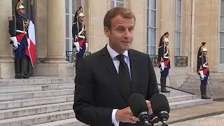 Learn French with speeches  I  Emmanuel Macron avec Emomali Rahmon, Président de la République du Ta