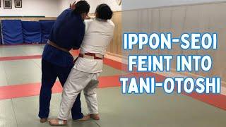 Ippon-seoi-nage feint into tani-otoshi