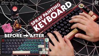 How to spray paint keyboard || tom680 || CUSTOM KEYBOARD || SOUND TEST