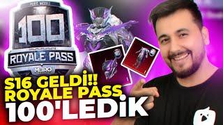 S16 GELDİ ROYALE PASS 100'LEDİK!! / PUBG MOBILE YENİ SEZON