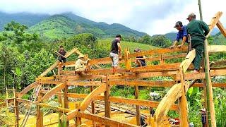 90-Day Journey : Dismantling An Old Dilapidated House And Building a Wooden Stilt House.  Episode 01