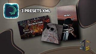 3 PRESETS PART 1 || JLEDITS || ALIGHT MOTION || XML