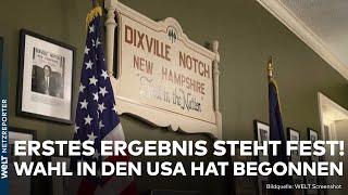 US-WAHL 2024: Erstes Ergebnis! Wahllokale geöffnet! Trump oder Harris? So hat Dixville Notch gewählt